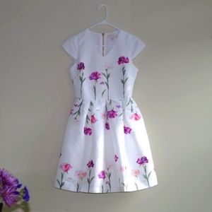 Ted Baker ♡ Callia sketchbook Fit and Flare Floral Dress size 4